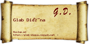 Glab Diána névjegykártya
